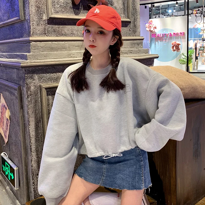 Женские толстовки Ulzzang Kawaii подходящая ко всему Высококачественная свободная