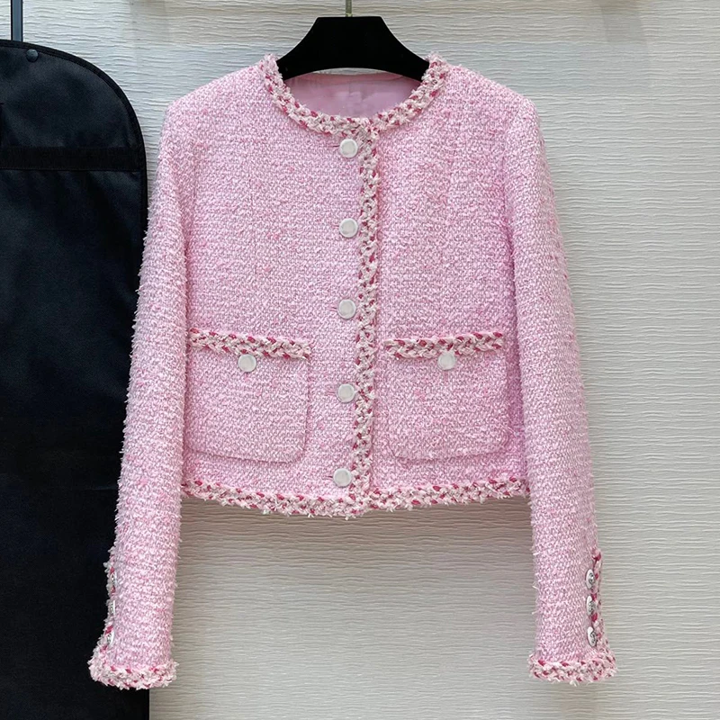 Women Jacket Korean Style Chic O-neck Slim Chic Pearl Buckle Loose Long-Sleeved Cropped Office Lady Elegant Coat
Women Jacket Korean Style Chic O-neck Slim Chic Pearl Buckle Loose Long-Sleeved Cropped Office Lady Elegant Coat