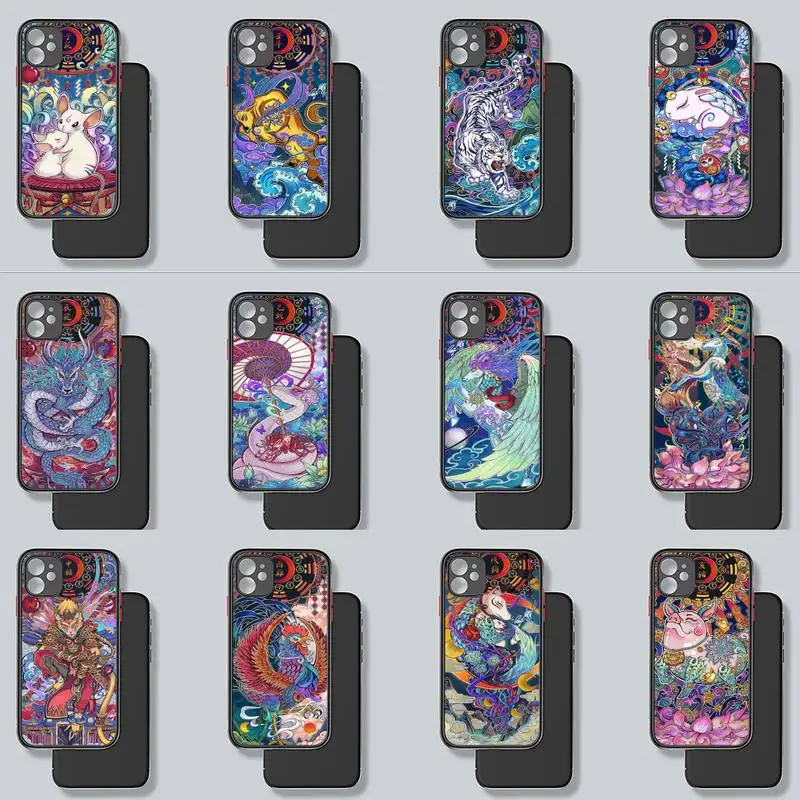 Chinese Zodiac Phone Case Black Color Matte Transparent For iPhone 13 12 11 Mini Pro Max X XR XS 7 8 Plus
Chinese Zodiac Phone Case Black Color Matte Transparent For iPhone 13 12 11 Mini Pro Max X XR XS 7 8 Plus