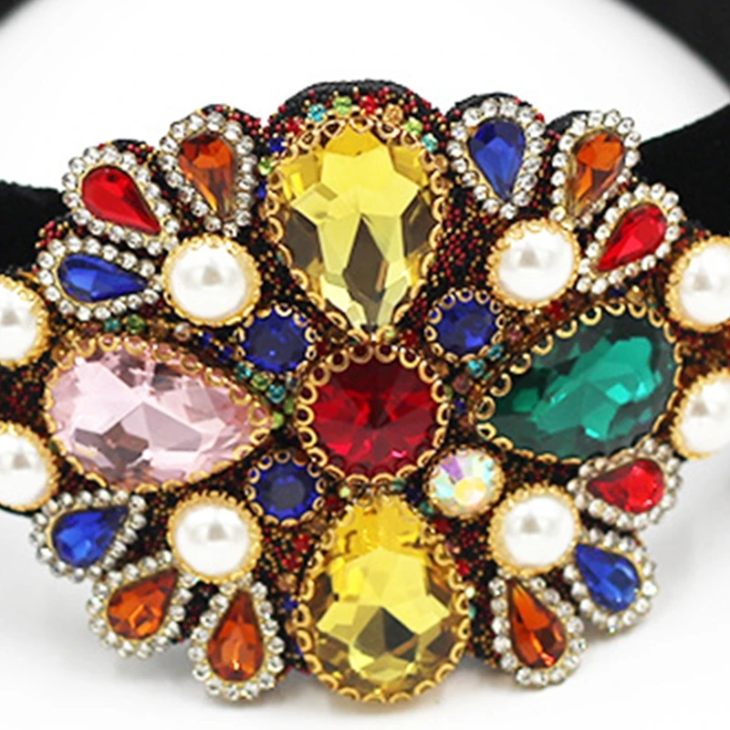 Baroque Ethnic Luxury Headband Colorful Crystal Pearl Flower Jewelry Hair Hoop 1015
Baroque Ethnic Luxury Headband Colorful Crystal Pearl Flower Jewelry Hair Hoop 1015