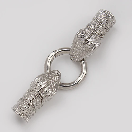 Ciseng 1 set/lot Antique Silver Color Carve Snake Head End Caps Connector for 10mm Round Leather Cord DIY Bracelets Findings
Ciseng 1 set/lot Antique Silver Color Carve Snake Head End Caps Connector for 10mm Round Leather Cord DIY Bracelets Findings