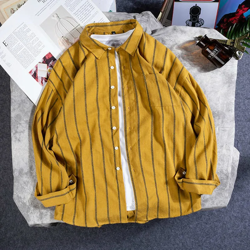Spring and autumn wear frosted shirt men's Korean Trend drop shoulder loose frosted Plaid long sleeve young students' coat
Spring and autumn wear frosted shirt men's Korean Trend drop shoulder loose frosted Plaid long sleeve young students' coat