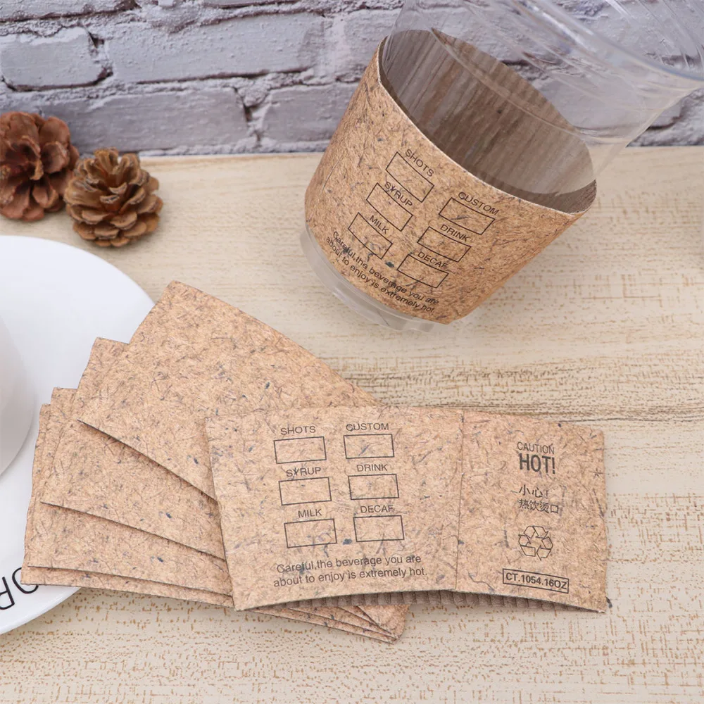 50pcs Disposable Cup Covers Anti-perm Heat-insulation Cup Holders Cup Protective Covers for Home Tea Shop 
50pcs Disposable Cup Covers Anti-perm Heat-insulation Cup Holders Cup Protective Covers for Home Tea Shop