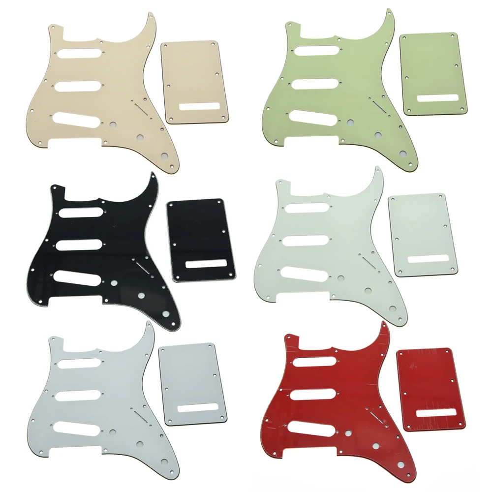 US Vintage 8 Holes SSS Guitar Pickguard Scratch Plate Back Plate Trem Cover and Screws Fit for ST Start Guitar Accessories
US Vintage 8 Holes SSS Guitar Pickguard Scratch Plate Back Plate Trem Cover and Screws Fit for ST Start Guitar Accessories