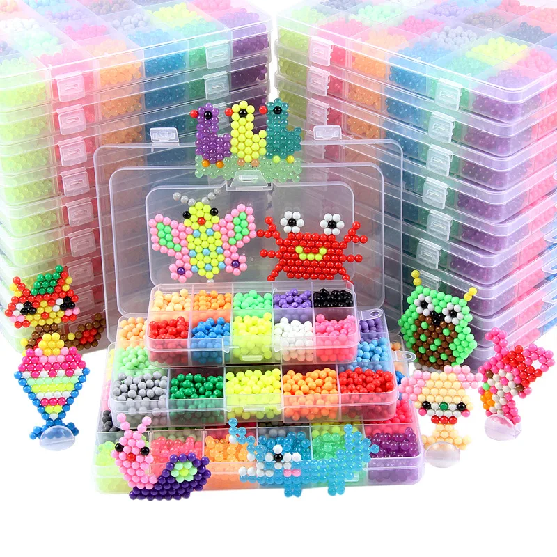 36 Colors Water beads sticky perler pegboard set fuse jigsaw puzzle beadbond educational toys diy
36 Colors Water beads sticky perler pegboard set fuse jigsaw puzzle beadbond educational toys diy