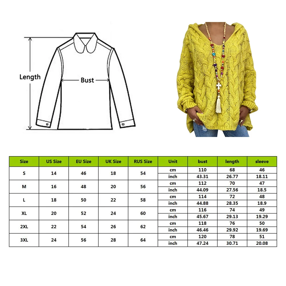 Dihope Women's Solid Color Sweater Twist Knitted Sweater V-neck Hoodies Loose Coat Wild Casual Sweater
Dihope Women's Solid Color Sweater Twist Knitted Sweater V-neck Hoodies Loose Coat Wild Casual Sweater