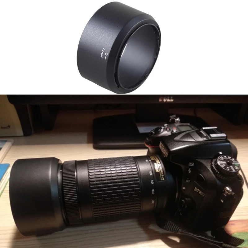 

Cylinder Bayonet Lens Hood Replace HB-77 for Nikon AF-P DX Nikkor 70-300mm f/4.5-6.3G ED VR / 70-300 mm f4.5-6.3G ED HB77 HB 77