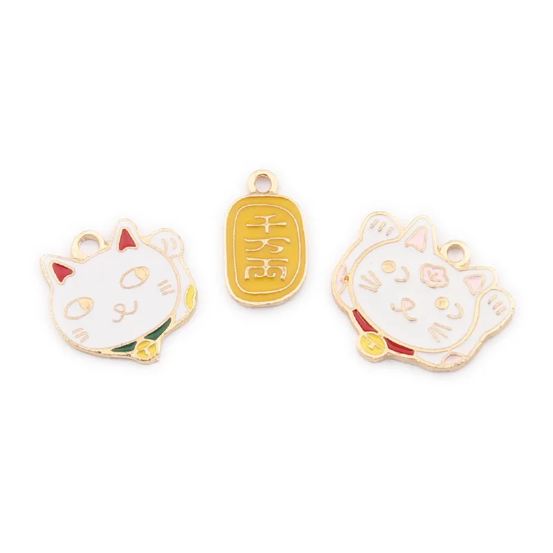 10pcs/Lot Alloy Oil Drop Charms Lucky Cat Animal Enamel Pendants for DIY Bracelet Necklace Accessories
10pcs/Lot Alloy Oil Drop Charms Lucky Cat Animal Enamel Pendants for DIY Bracelet Necklace Accessories
