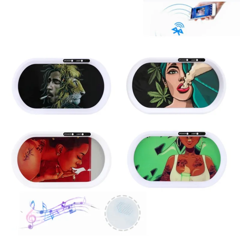 LED Rolling Weed Tray 1050mah Oval Operatio Bluetooth Music Cigarette Tray with Loudspeaker Luminous Tobacco Box for Decoration
LED Rolling Weed Tray 1050mah Oval Operatio Bluetooth Music Cigarette Tray with Loudspeaker Luminous Tobacco Box for Decoration