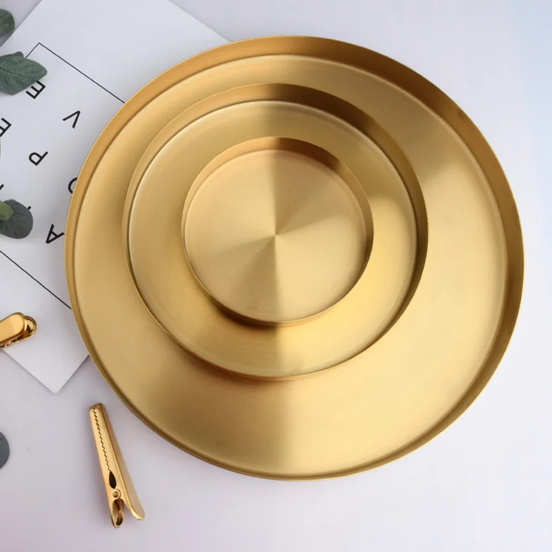 Kitchen Stainless Steel Storage Tray Space Saving Organizer Jewelry Display Plate Round Shape Multifunctional Bathroom Gold
Kitchen Stainless Steel Storage Tray Space Saving Organizer Jewelry Display Plate Round Shape Multifunctional Bathroom Gold