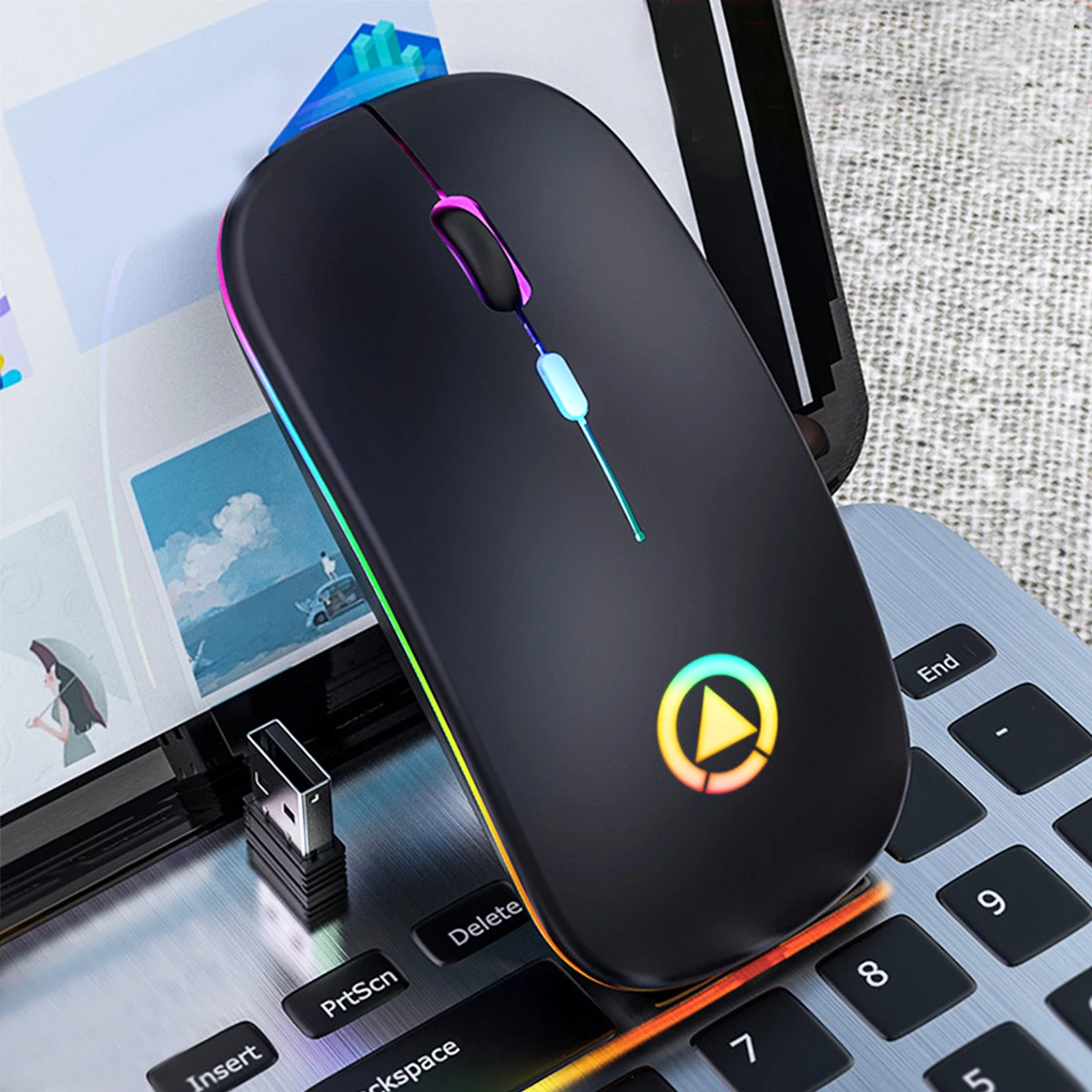 ANKNDO Wireless Mouse Bluetooth RGB Rechargeable Mouse for PC Computer Laptops Silent Mause LED Backlit Ergonomic Gaming Mice
ANKNDO Wireless Mouse Bluetooth RGB Rechargeable Mouse for PC Computer Laptops Silent Mause LED Backlit Ergonomic Gaming Mice