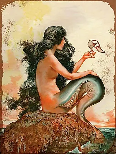 Losea Mermaid with Shue Metal Tin Sign Retro Vintage Sign for Home and Bar Wall Decor 16x12 Inches 
Losea Mermaid with Shue Metal Tin Sign Retro Vintage Sign for Home and Bar Wall Decor 16x12 Inches