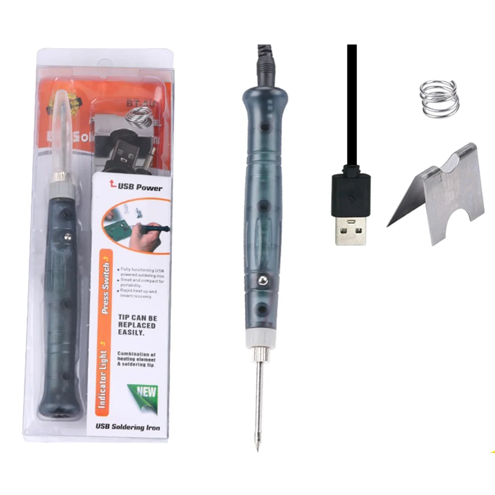 Soldering Iron USB Powered 8W 5V Solder Pen Welding Irons Repair Portable Soldering Iron Pen Fast Heating Hand Tool
Soldering Iron USB Powered 8W 5V Solder Pen Welding Irons Repair Portable Soldering Iron Pen Fast Heating Hand Tool