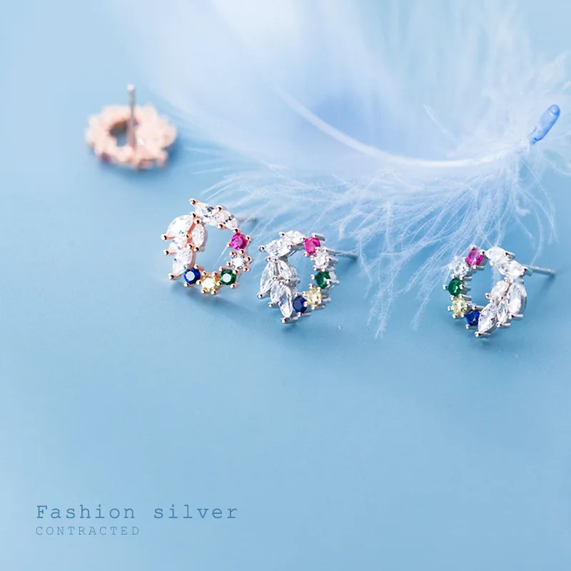 MloveAcc New Unique Colorful Crystal CZ Earrings for Women Beautiful Flower Loop Circle Earrings 925 Sterling Silver Earrings
MloveAcc New Unique Colorful Crystal CZ Earrings for Women Beautiful Flower Loop Circle Earrings 925 Sterling Silver Earrings