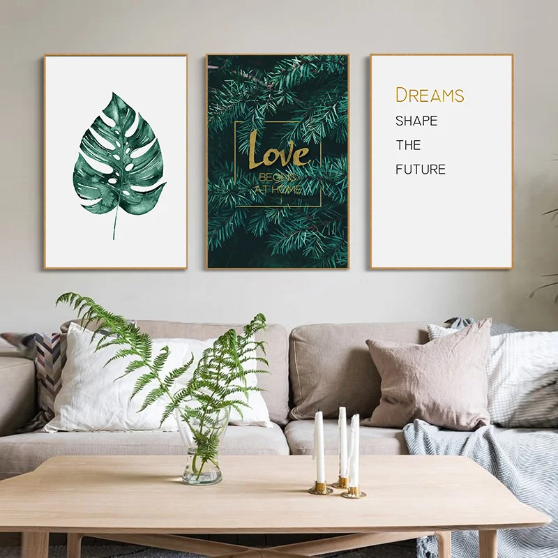 Green Plant Leaf Canvas Wall Painting Art Poster Nordic Motivational Quotes Print Scandinavian Decoration Picture Home Decor 
Green Plant Leaf Canvas Wall Painting Art Poster Nordic Motivational Quotes Print Scandinavian Decoration Picture Home Decor