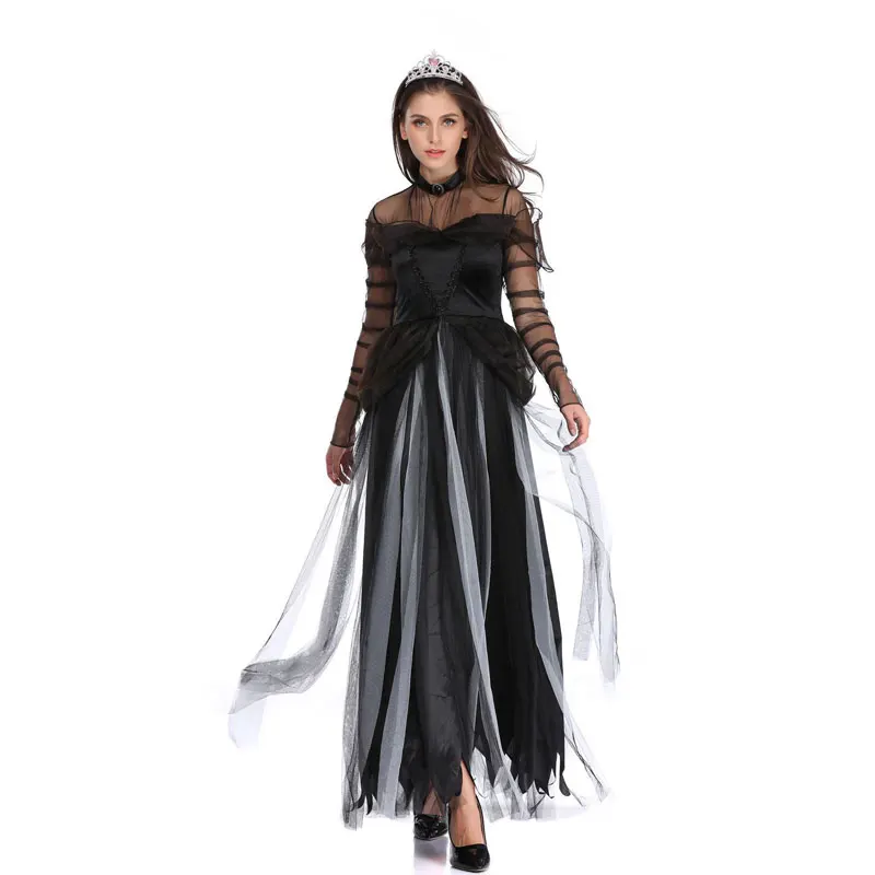 Black Vampire Witch Scary Cosplay Costume Ghost Bride Dress Halloween Carnival Party Cosplay Uniform For Adult Women
Black Vampire Witch Scary Cosplay Costume Ghost Bride Dress Halloween Carnival Party Cosplay Uniform For Adult Women