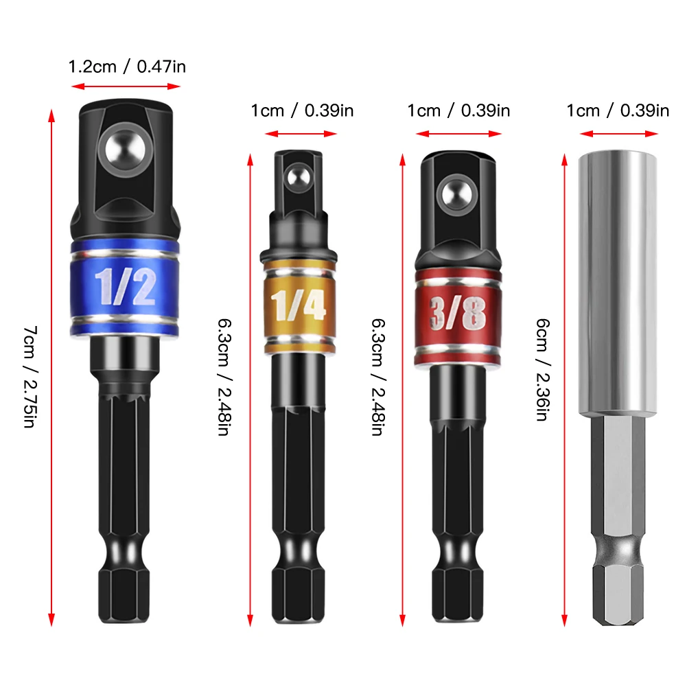 5PC Magnetic Screw Drill Tip 1/4 inch Hex Shank to Square Socket Turn Power Drill Into Nut With Magnetic Extension Bit Holder
5PC Magnetic Screw Drill Tip 1/4 inch Hex Shank to Square Socket Turn Power Drill Into Nut With Magnetic Extension Bit Holder