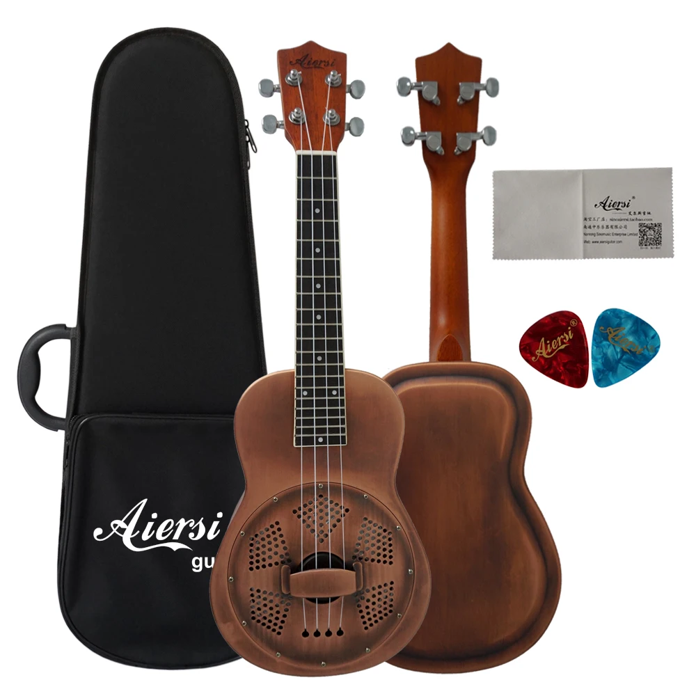 Aiersi brand Vintage Red Rust Finish 24 Inch Concert Bell Brass body Resonator Ukelele Hawaii Ukulele With Case for Sale
Aiersi brand Vintage Red Rust Finish 24 Inch Concert Bell Brass body Resonator Ukelele Hawaii Ukulele With Case for Sale