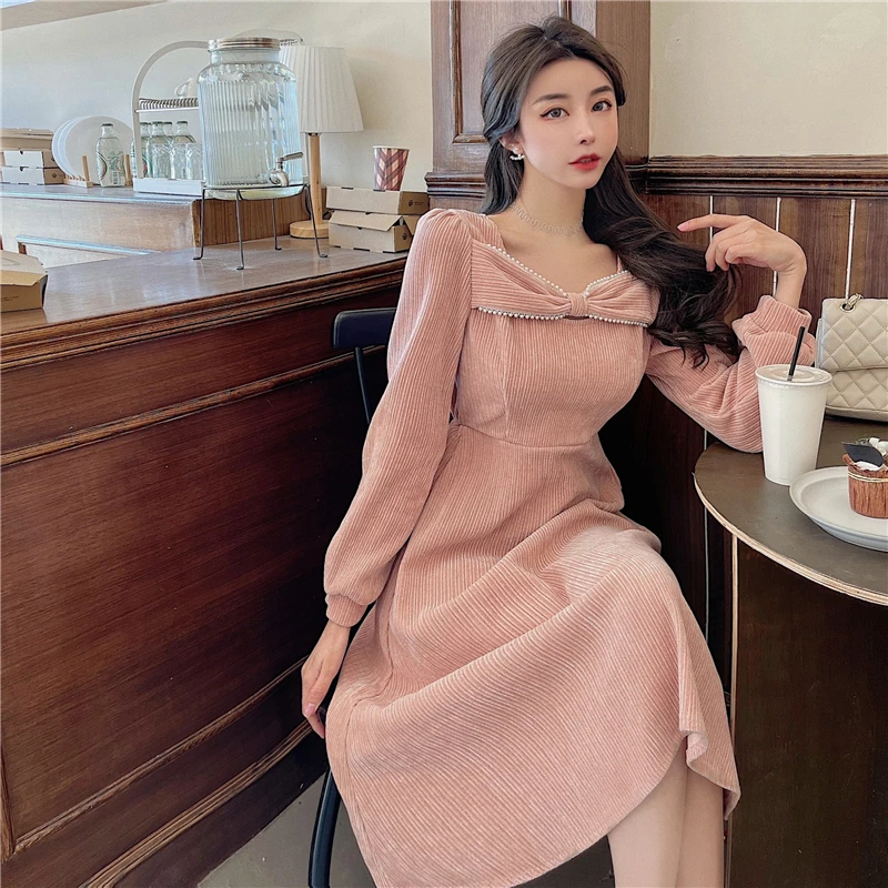 Spring Knitted Dress Women Elegant Kawaii Designer Bow Sweater Dress Female Casual High Stree Japanese Sweet Korean Dress 2021
Spring Knitted Dress Women Elegant Kawaii Designer Bow Sweater Dress Female Casual High Stree Japanese Sweet Korean Dress 2021