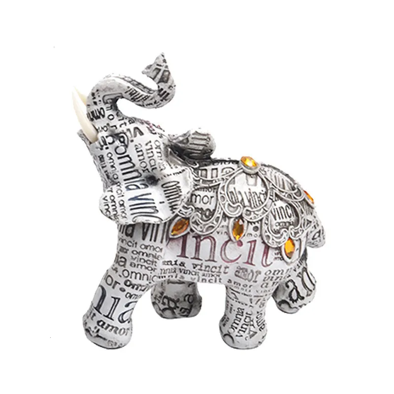 Resin with Diamond Letters Elephant Crafts Ornaments Home Decoration Elephant Statue Living Room Bedroom Decoration Sculpture
Resin with Diamond Letters Elephant Crafts Ornaments Home Decoration Elephant Statue Living Room Bedroom Decoration Sculpture