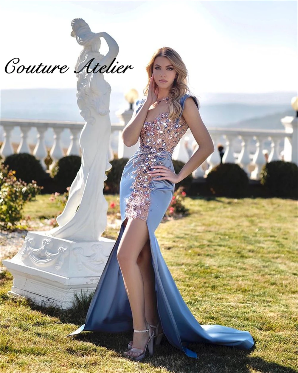 Elegant Evening Dresses For Women 2021 Mermaid Formal Dress Slit Prom Gowns Wedding Party Gown Blue robe de fiesta
Elegant Evening Dresses For Women 2021 Mermaid Formal Dress Slit Prom Gowns Wedding Party Gown Blue robe de fiesta