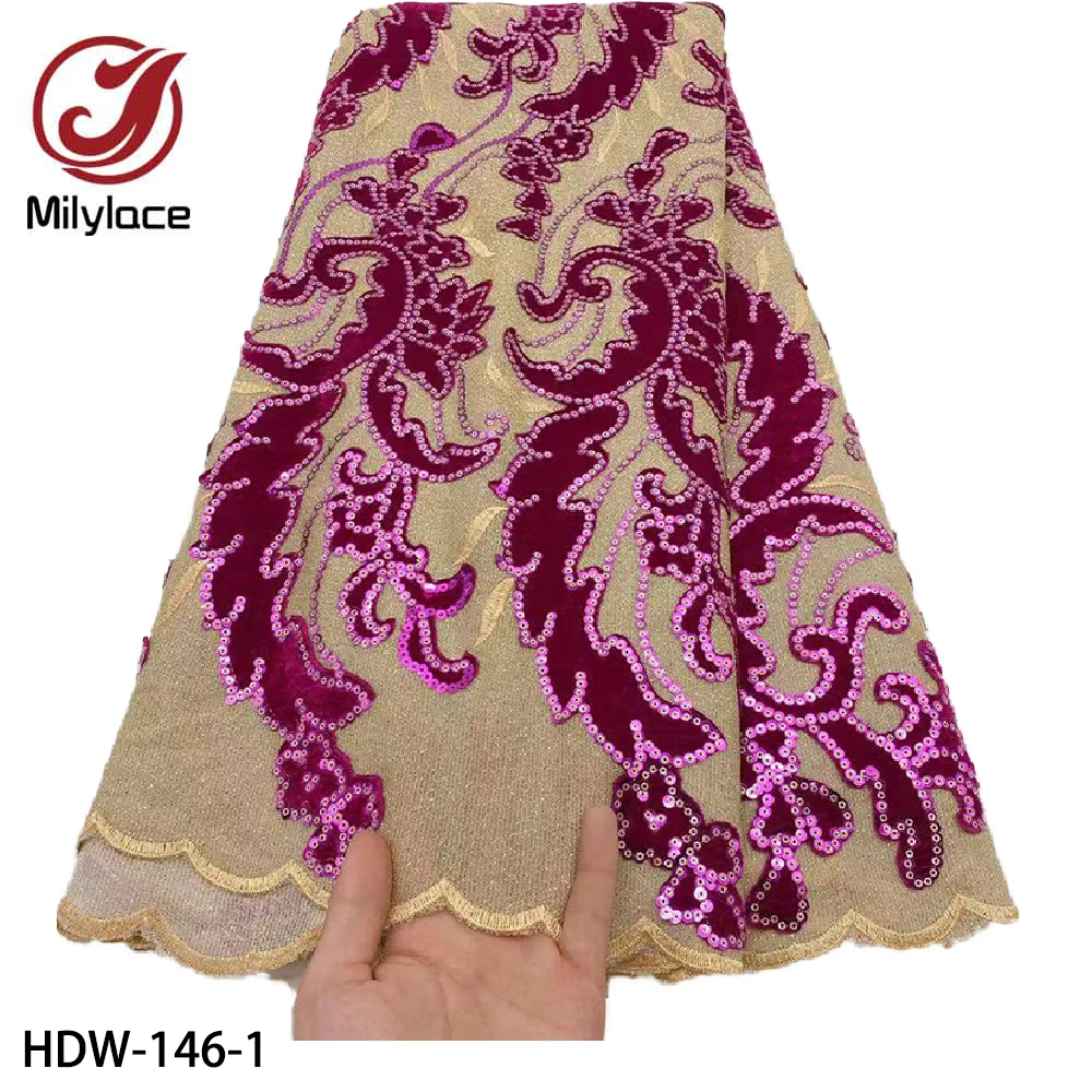 African Sequins Lace Fabric 2021 High Quality Velvet Lace Embroidery French Lace Fabric for Nigerian Wedding Material HDW-146
African Sequins Lace Fabric 2021 High Quality Velvet Lace Embroidery French Lace Fabric for Nigerian Wedding Material HDW-146