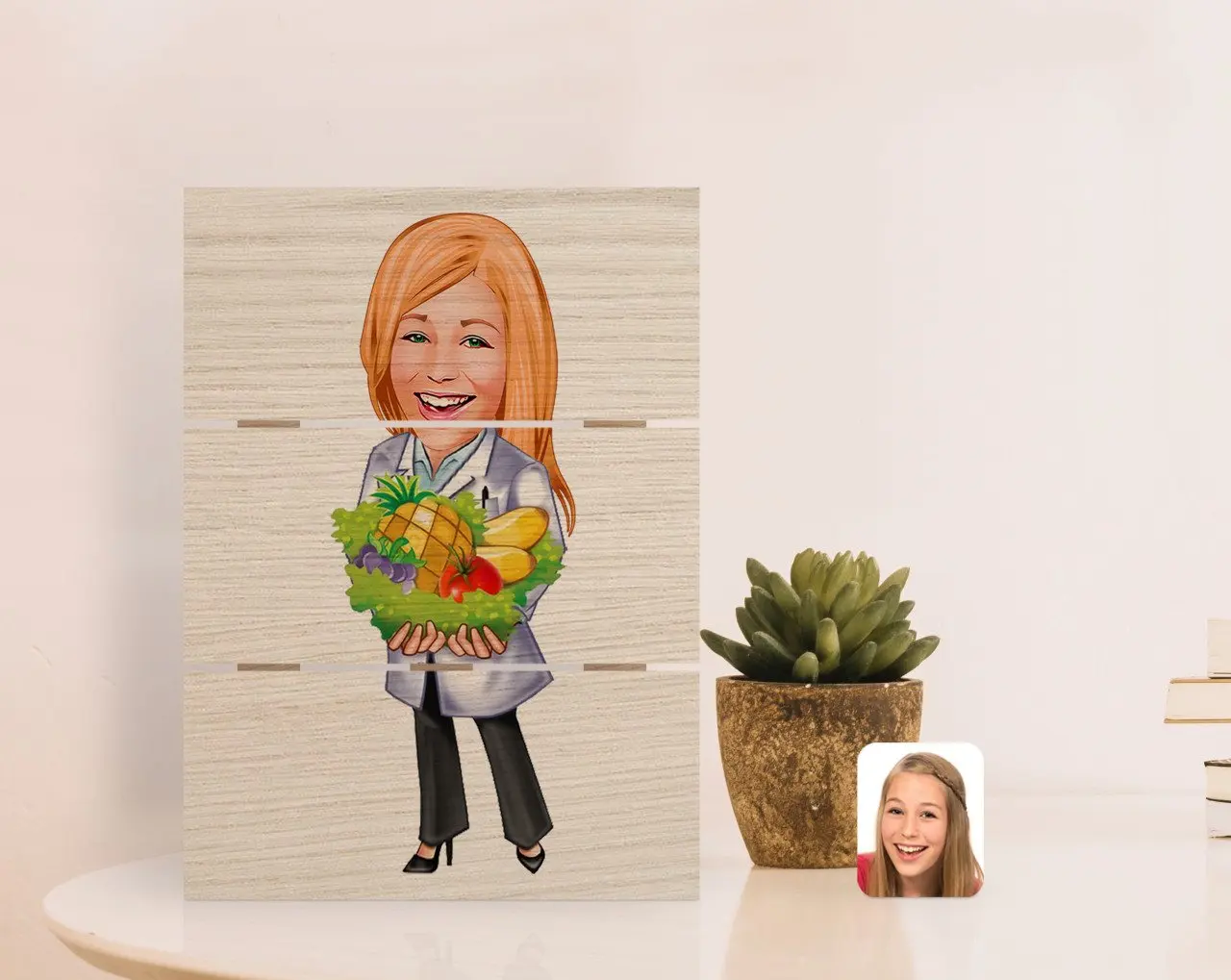 Personalized Women 'S Dietician Caricature Of Authentic Desktop Wood Pallet Çerçeve-1 
Personalized Women 'S Dietician Caricature Of Authentic Desktop Wood Pallet Çerçeve-1