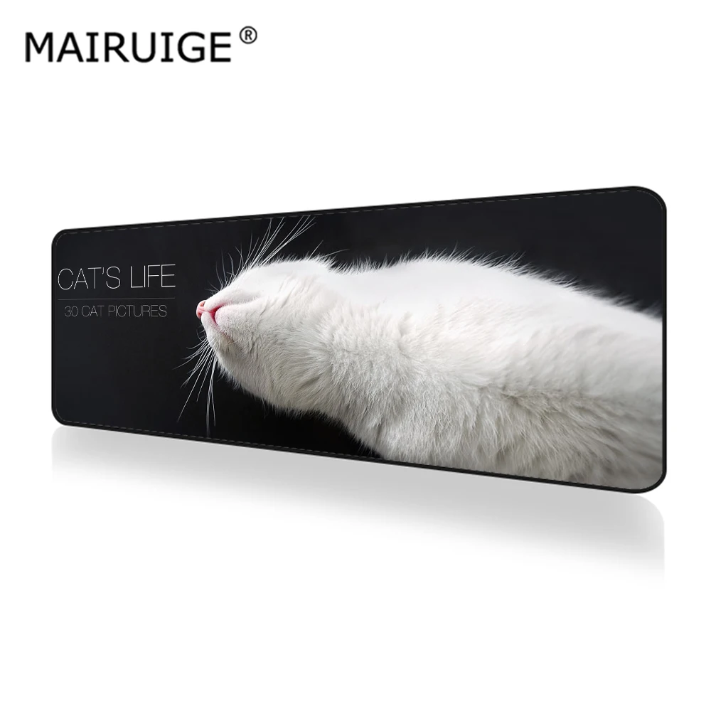 White Cat Cute Mouse Pad XXL Gamer Desk Mat Computer PC Large Keyboard Pad Gaming MousePad 90x40cm/80x30cm for Laptop Table Pads
White Cat Cute Mouse Pad XXL Gamer Desk Mat Computer PC Large Keyboard Pad Gaming MousePad 90x40cm/80x30cm for Laptop Table Pads