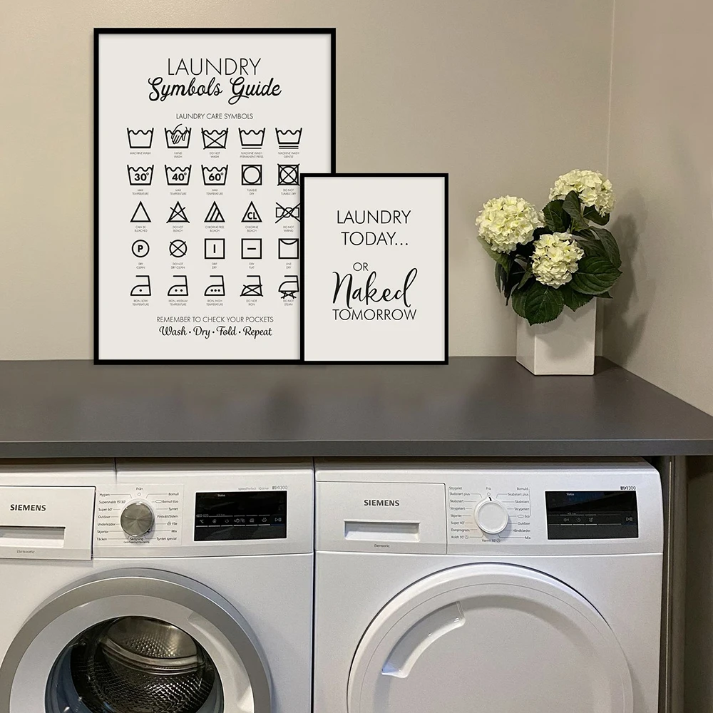 Laundry Today or Naked Tomorrow Prints Laundry Symbols Guide Art Canvas Painting Print Poster Laundry Room Wall Picture Decor
Laundry Today or Naked Tomorrow Prints Laundry Symbols Guide Art Canvas Painting Print Poster Laundry Room Wall Picture Decor