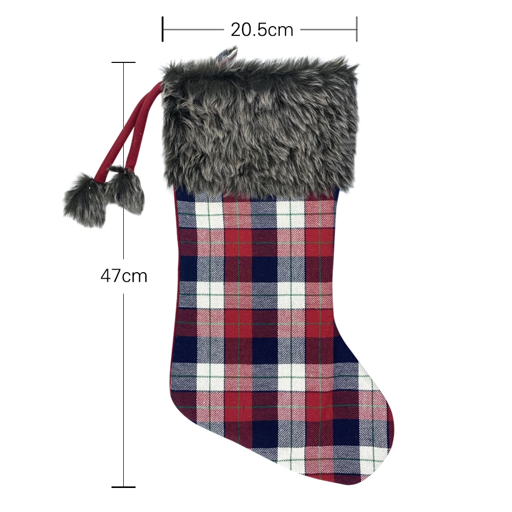 Christmas Stockings For New Year's Holiday Tartan Pattern Gift Bag Christmas Tree Stockings Flannel Plush Accessories
Christmas Stockings For New Year's Holiday Tartan Pattern Gift Bag Christmas Tree Stockings Flannel Plush Accessories