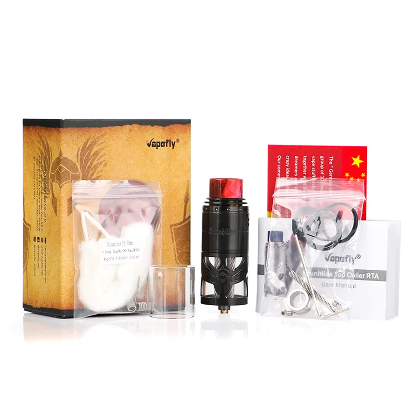 Original Vapefly Brunhilde Top Coiler RTA Tank 8ml/2ml W Surrounding Top Airflow Dual Coil Build Deck E Cigarette Vape atomier
Original Vapefly Brunhilde Top Coiler RTA Tank 8ml/2ml W Surrounding Top Airflow Dual Coil Build Deck E Cigarette Vape atomier