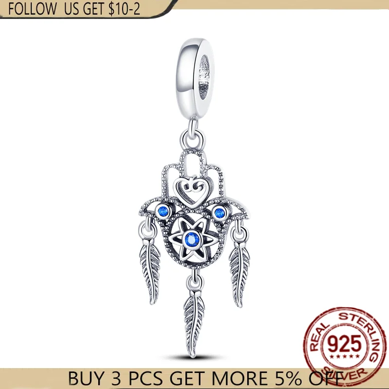 Real 925 silver color Blue Zircon Feather Hand & Palm Charms Beads Fit Original 925 Pandora Bracelet Bangle Making Women Jewelry
Real 925 silver color Blue Zircon Feather Hand & Palm Charms Beads Fit Original 925 Pandora Bracelet Bangle Making Women Jewelry