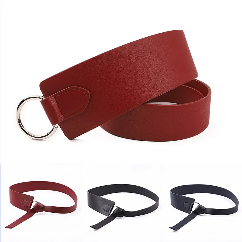 Fashion Leather Corset Belt Wide Waistband Long Knotted Waist Belt Ladies Solid Color Waist Straps For Dress Coat Gifts 
Fashion Leather Corset Belt Wide Waistband Long Knotted Waist Belt Ladies Solid Color Waist Straps For Dress Coat Gifts