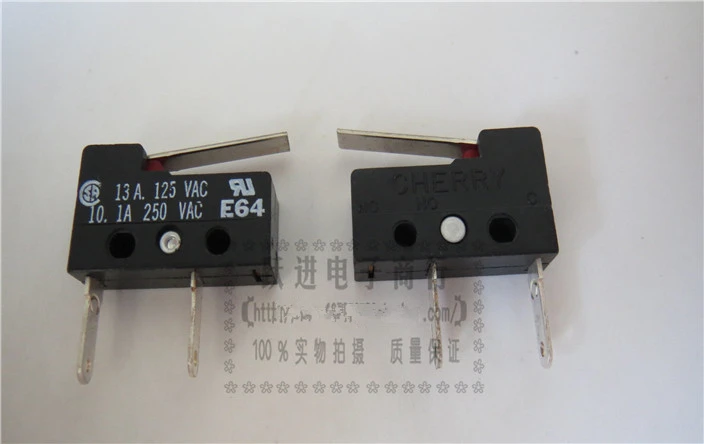 Original new 100% E64 normally open micro switch 10.1A250V button stroke switch 2pin
Original new 100% E64 normally open micro switch 10.1A250V button stroke switch 2pin
