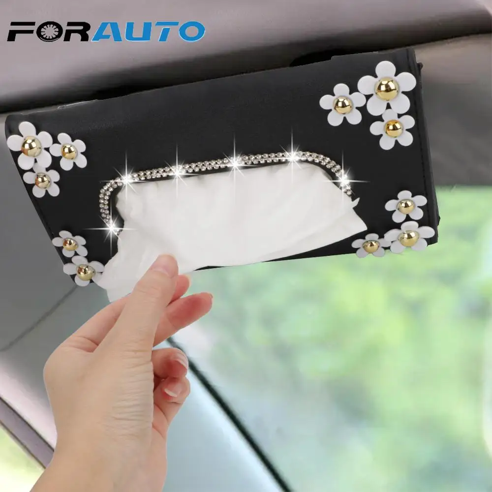 Auto Storage Crystal Paper Box Car Sun Visor Tissue Box Holder With Chrysanthemum Tissue Napkins Bag Organize
Auto Storage Crystal Paper Box Car Sun Visor Tissue Box Holder With Chrysanthemum Tissue Napkins Bag Organize
