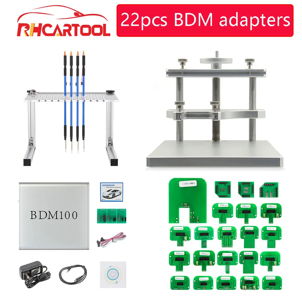 

OBD2 Diagnsotic LED BDM Рамка тестирование для BDM100 fgtech чип тюнинг с 22 шт. Адаптер BDM рамки Master CMD ECU программирование
