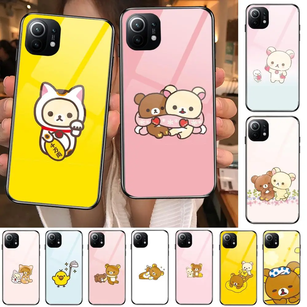 TOPLBPCS Cute rilakkuma Tempered Glass Phone Case For Redmi Xiaomi 11 Lite pro Ultra 10T 10 9 8 MIX 4 Cover Silicone shell Cases
TOPLBPCS Cute rilakkuma Tempered Glass Phone Case For Redmi Xiaomi 11 Lite pro Ultra 10T 10 9 8 MIX 4 Cover Silicone shell Cases