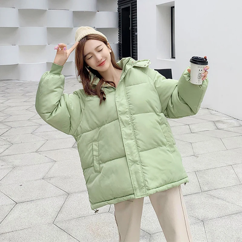 Oversized Stand Collar Solid Casual Women Winter Jacket Women's Outwear Plus Size 2021 Hooded Loose Thick Female Cotton Coat
Oversized Stand Collar Solid Casual Women Winter Jacket Women's Outwear Plus Size 2021 Hooded Loose Thick Female Cotton Coat