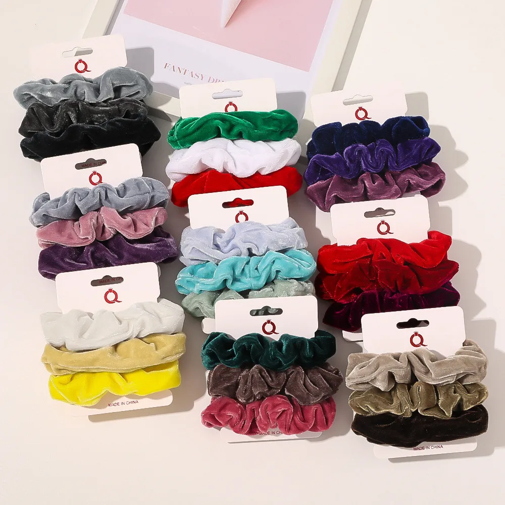 3Pcs/Pack Scrunchies Set Hair Ties Women Elastic Hair Bands Trendy Satin Velvet Ponytail Holder Ladies Girls Hair Accessories
3Pcs/Pack Scrunchies Set Hair Ties Women Elastic Hair Bands Trendy Satin Velvet Ponytail Holder Ladies Girls Hair Accessories