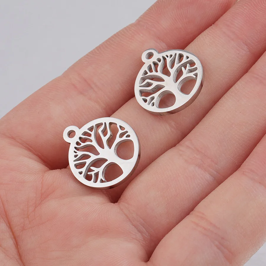 Silver Color/Golden Stainless Steel Tree Of Life Charm Round Metal Hollow Tree Charms Mirror Polished Wholesale 20pcs
Silver Color/Golden Stainless Steel Tree Of Life Charm Round Metal Hollow Tree Charms Mirror Polished Wholesale 20pcs