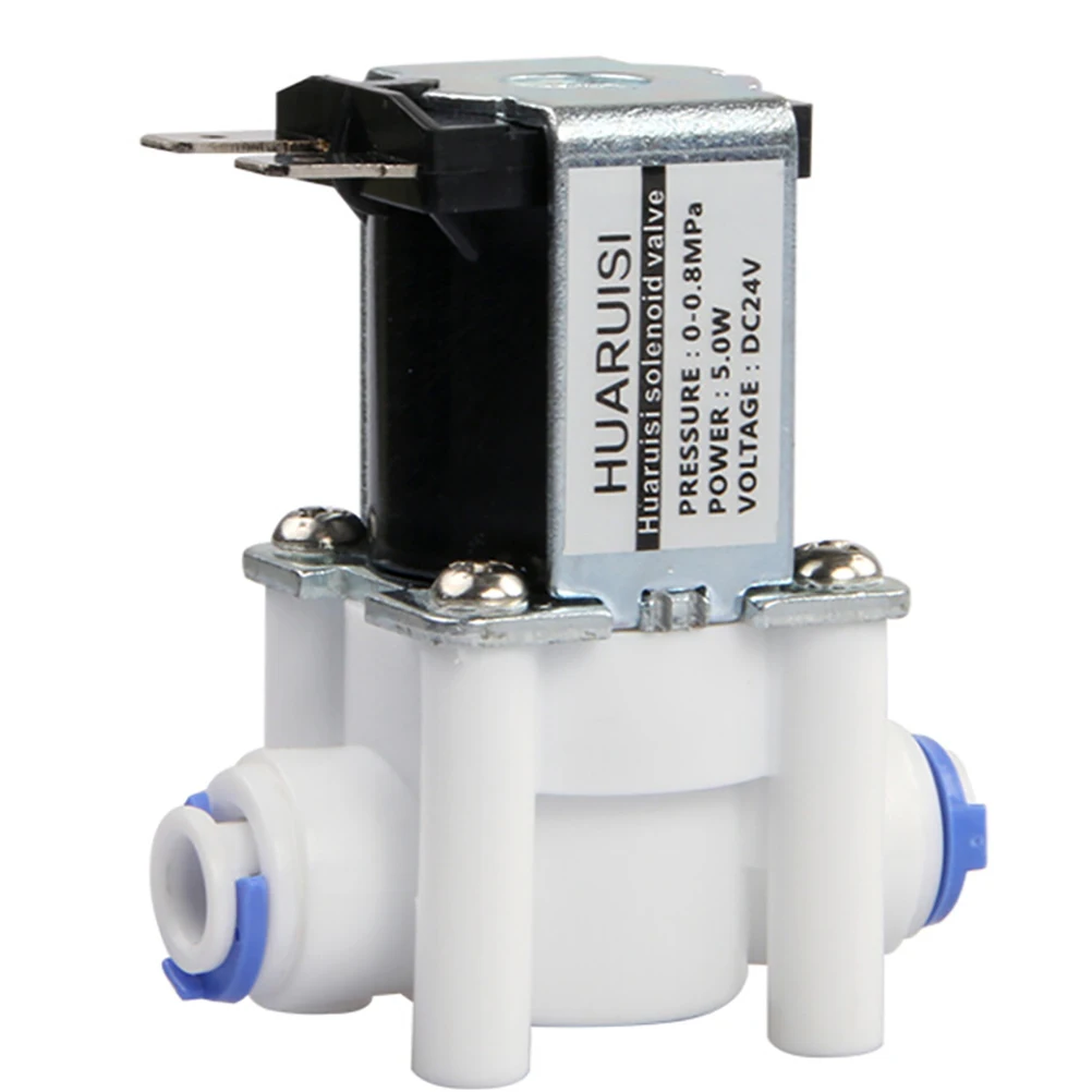 Electric Water Valve 24V DC Solenoid Valve 1/4" Hose Connection for RO Reverse Osmosis Pure System RO Controller
Electric Water Valve 24V DC Solenoid Valve 1/4" Hose Connection for RO Reverse Osmosis Pure System RO Controller