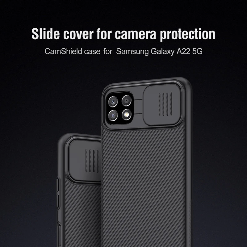 Camera Protection Case for Samsung Galaxy A22 5G NILLKIN CamShield Hard Plastic Slide Back Cover Case for Samsung A22 5G
Camera Protection Case for Samsung Galaxy A22 5G NILLKIN CamShield Hard Plastic Slide Back Cover Case for Samsung A22 5G