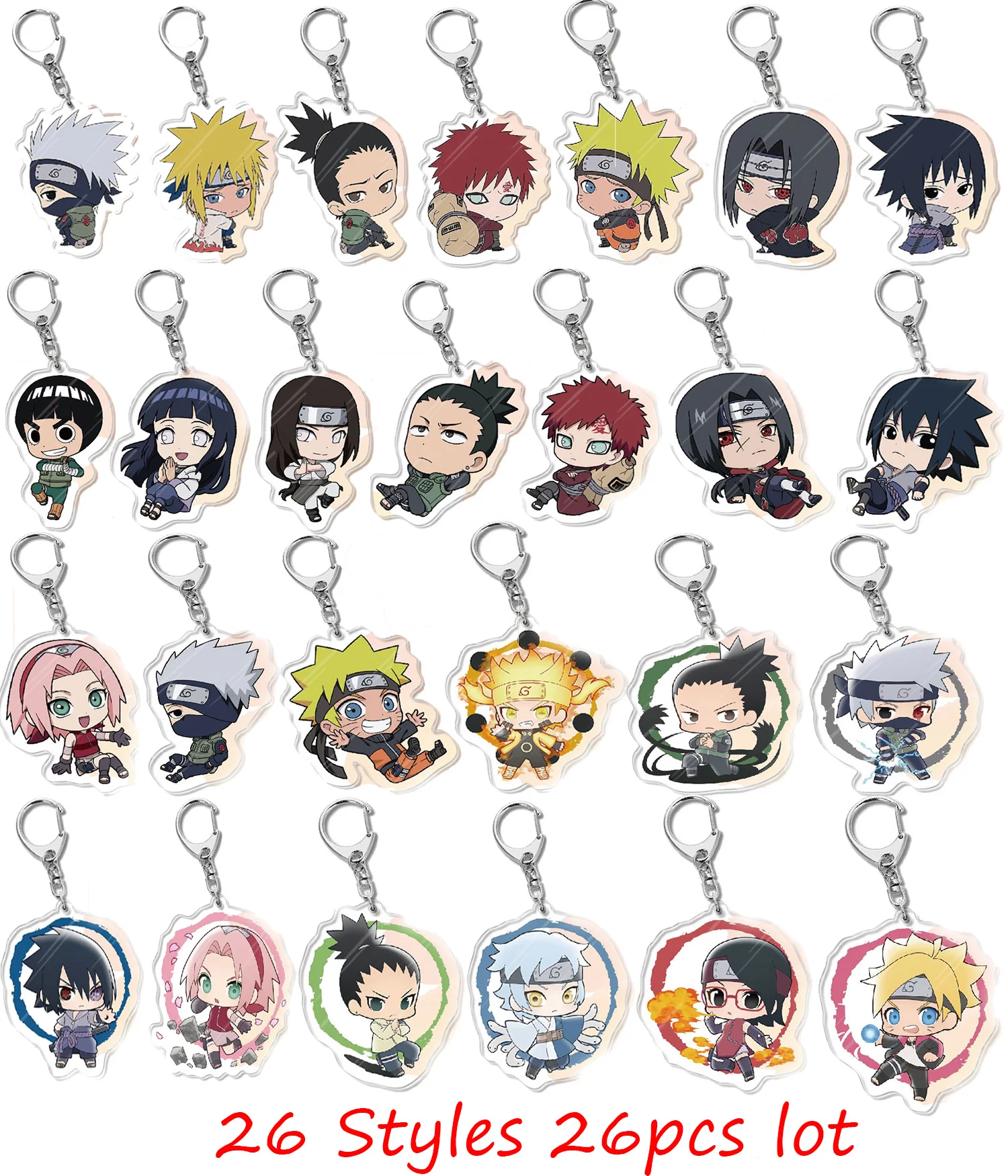 Wholesale Anime Acrylic Keychain Uchiha Sasuke Hatake Kakashi Cartoon Figure Pendant Keyring Jewelry
Wholesale Anime Acrylic Keychain Uchiha Sasuke Hatake Kakashi Cartoon Figure Pendant Keyring Jewelry