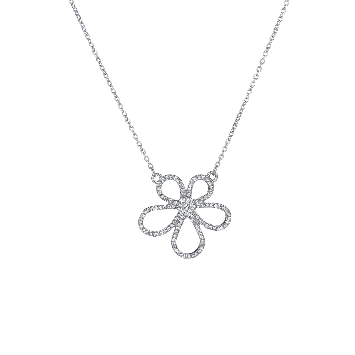 Acheerup Fashion Stainless Steel Necklace For Women Silver Color Crystal Flower Pendant Elegent AdjustableNeckace Jewelry Gifts
Acheerup Fashion Stainless Steel Necklace For Women Silver Color Crystal Flower Pendant Elegent AdjustableNeckace Jewelry Gifts