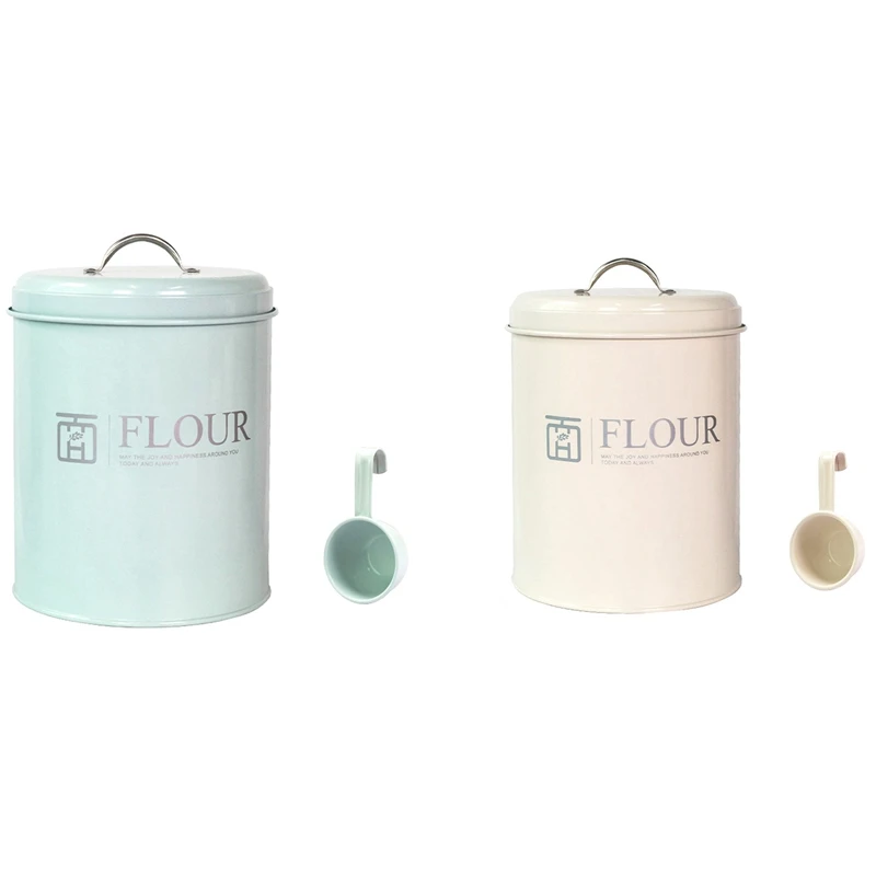 2PCS 2.5Kg Baking Flour Storage Bucket with Spoon with Sealing Ring Moisture-Proof Anti Rust Sunscreen, B & A
2PCS 2.5Kg Baking Flour Storage Bucket with Spoon with Sealing Ring Moisture-Proof Anti Rust Sunscreen, B & A