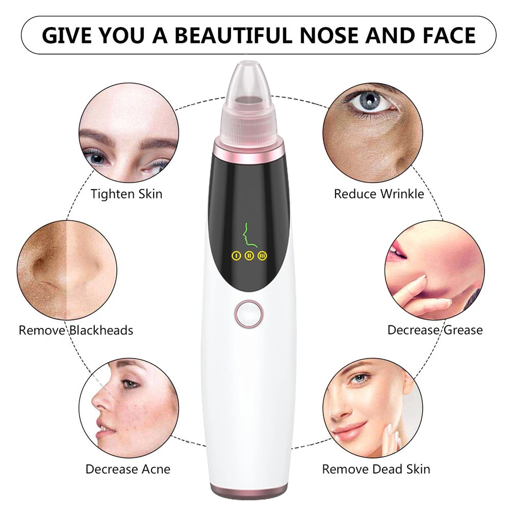 Blackhead Remover T Zone Pore Acne Pimple Removal Face Deep Cleaner Vacuum Suction Facial Diamond Beauty Set Skin Tool
Blackhead Remover T Zone Pore Acne Pimple Removal Face Deep Cleaner Vacuum Suction Facial Diamond Beauty Set Skin Tool