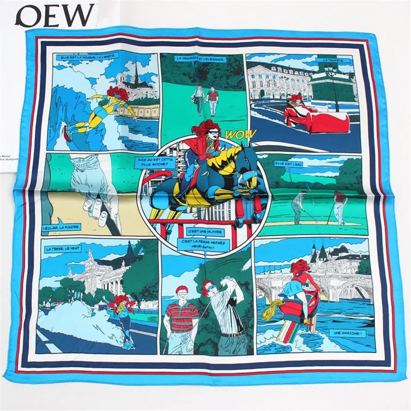 POBING 100% Pure Silk Scarf Women Sports Print Square Scarves Small Head Handkerchief Silk Foulards Wholesale Hijab Wraps 53CM
POBING 100% Pure Silk Scarf Women Sports Print Square Scarves Small Head Handkerchief Silk Foulards Wholesale Hijab Wraps 53CM