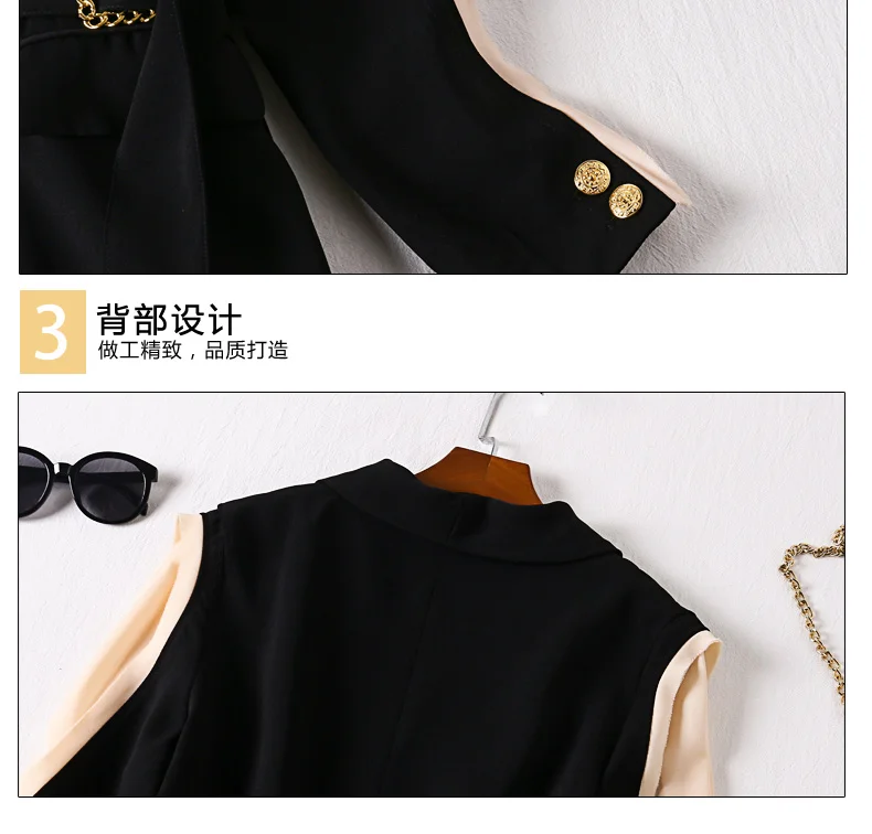 2021 spring and summer women blazer stitching suit female belt retro new fashion British style woman suit
2021 spring and summer women blazer stitching suit female belt retro new fashion British style woman suit