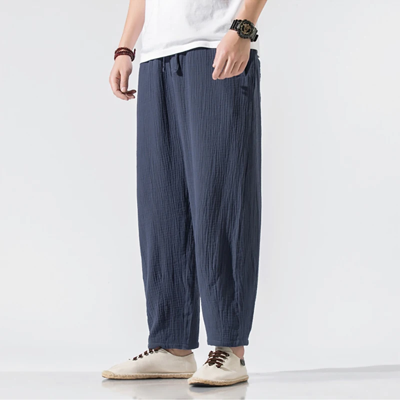 Linen Pants For Men Solid Casual Men's Chinese Style Summer Thin Large Size Loose Casual Pants Male Fashion Harem Pants 2020 New
Linen Pants For Men Solid Casual Men's Chinese Style Summer Thin Large Size Loose Casual Pants Male Fashion Harem Pants 2020 New