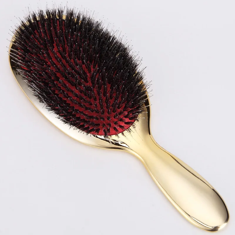 Luxury Gold And Silver Color Boar Bristle Paddle Hair Brush Oval Hair Brush Anti Static Hair Comb Hairdressing Massage Comb
Luxury Gold And Silver Color Boar Bristle Paddle Hair Brush Oval Hair Brush Anti Static Hair Comb Hairdressing Massage Comb